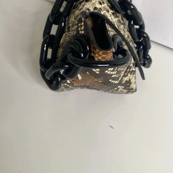 SIMON MILLER Snakeskin Printed Leather Bag - Picture 4 of 10